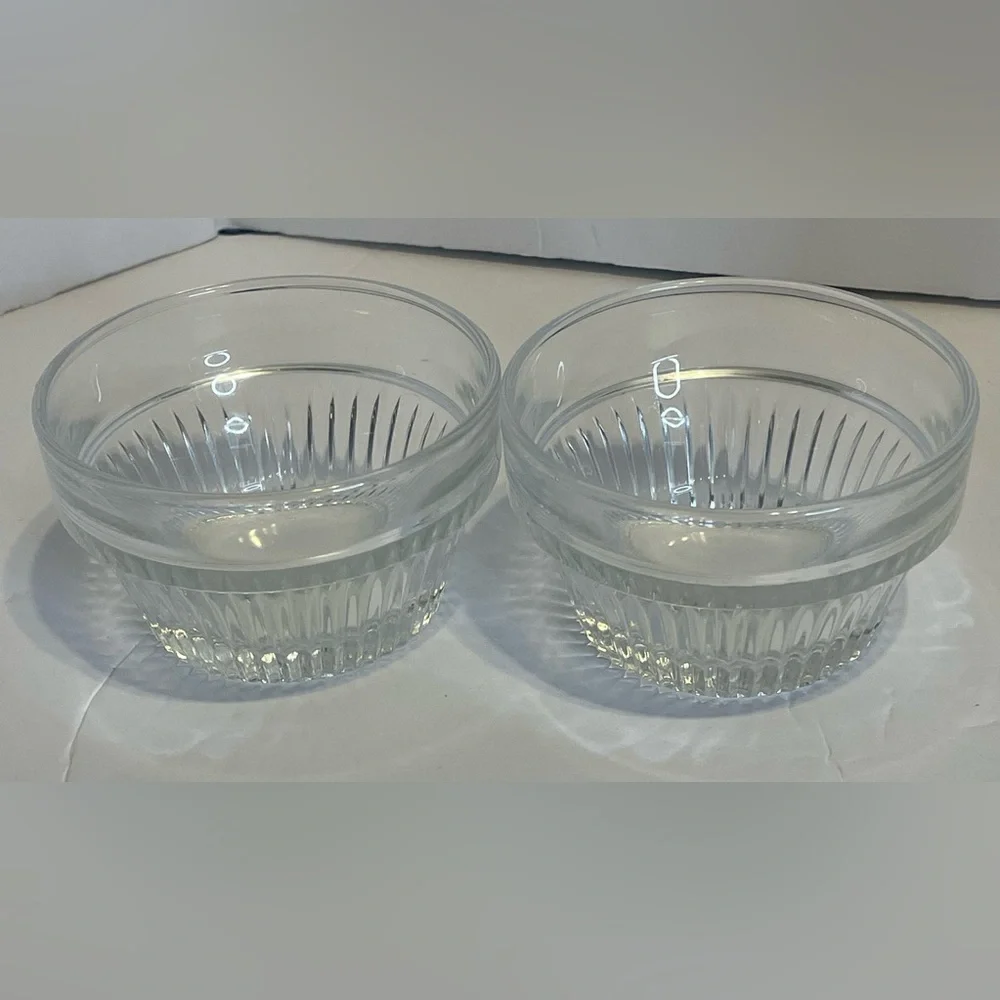 Libbey Glass Duratuff Ramekins Custard Dish 5 oz Stackable (Set 2) ~2